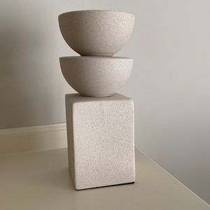matt beige candlestick